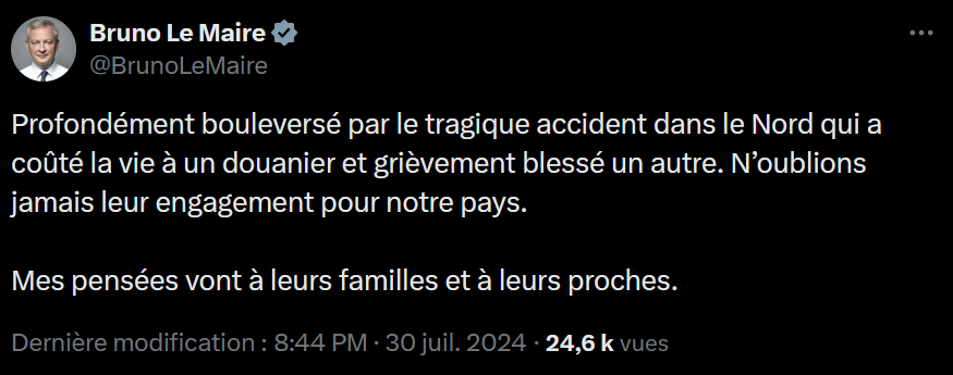 Tweet Bruno Le Maire